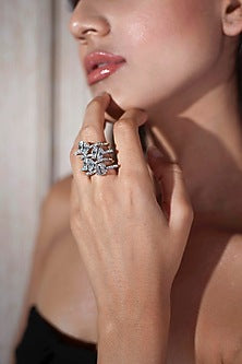 14Kt Yellow Gold Diamond Layered Ring