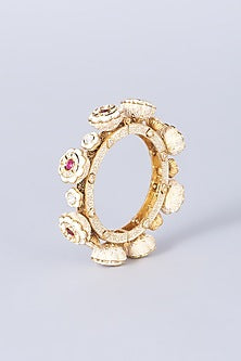Gold Finish Ruby Bracelet