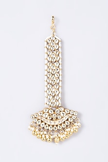 Gold Finish Kundan Polki Maang Tikka