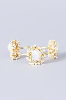 Gold Finish Pearl Bangle