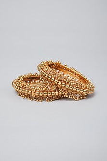Gold Plated Beaded Bangles