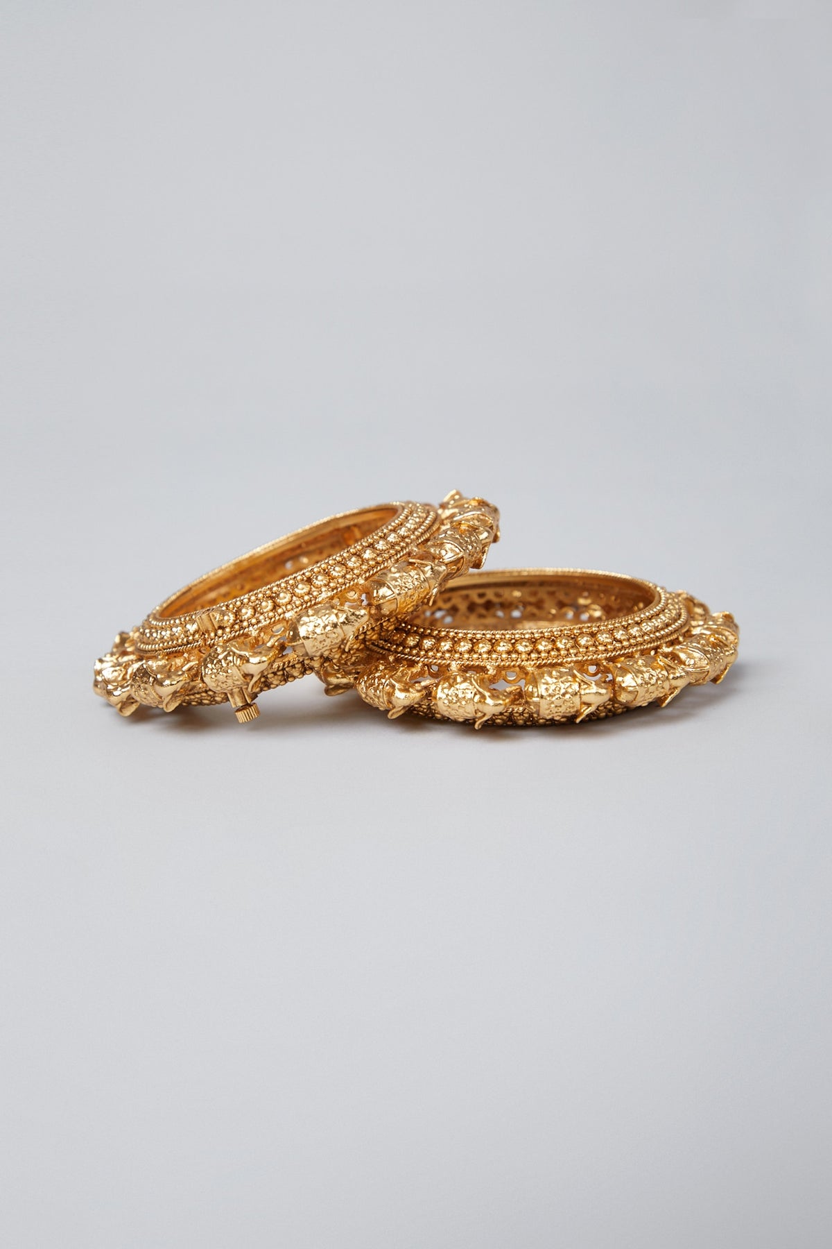 Gold Plated Elephant Bangles