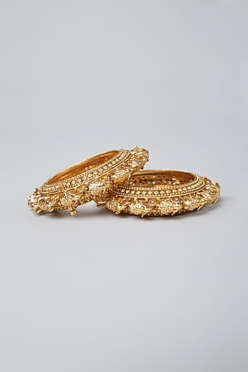 Gold Plated Elephant Bangles