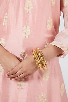 Gold Plated Elephant Bangles
