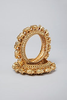 Gold Plated Elephant Bangles