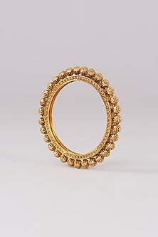 Gold Plated Carved Temple Bangles (Set of 2)