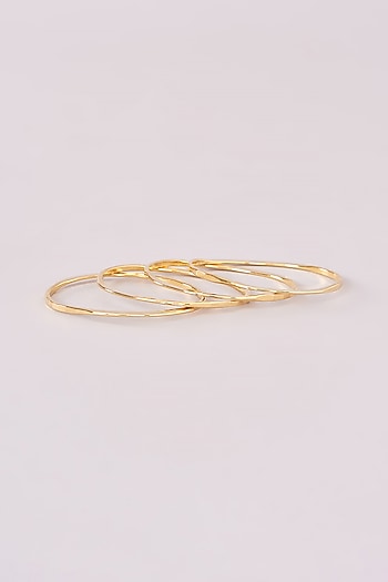 Gold Plated Bangles (Set Of 4)