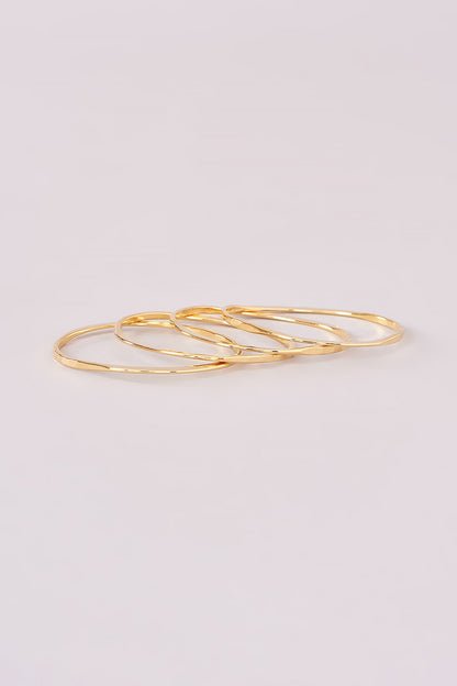 Gold Plated Bangles (Set Of 4)