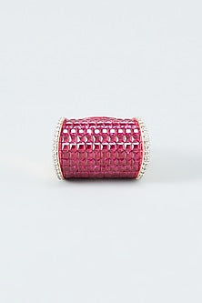 Gold Finish Ruby & Zircons Ring