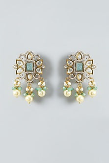 Two Tone Finish Kundan & Pearls Choker Necklace Set