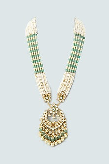 Gold Finish Kundan Long Necklace