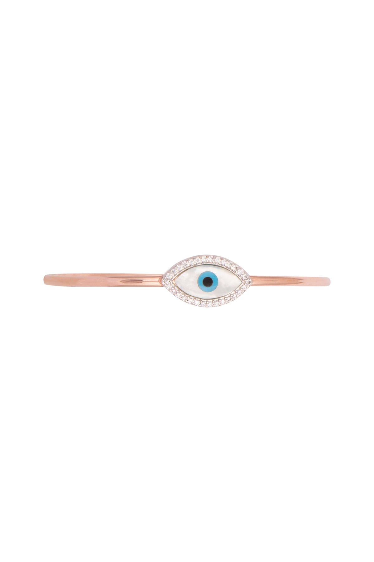 Rose Gold Plated Evil Eye Bracelet