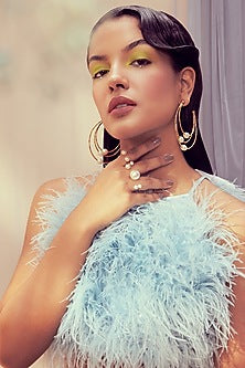 Gold Plated White Pearl Earrings