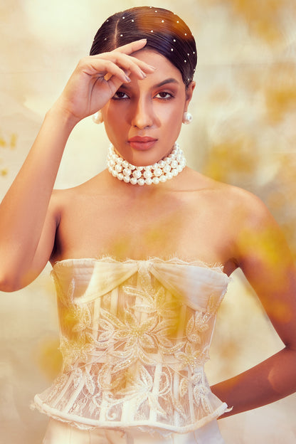 White Pearls Choker Necklace