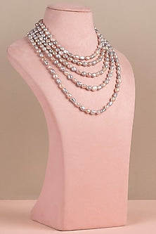 White Single Long Necklace