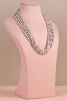 White Single Long Necklace
