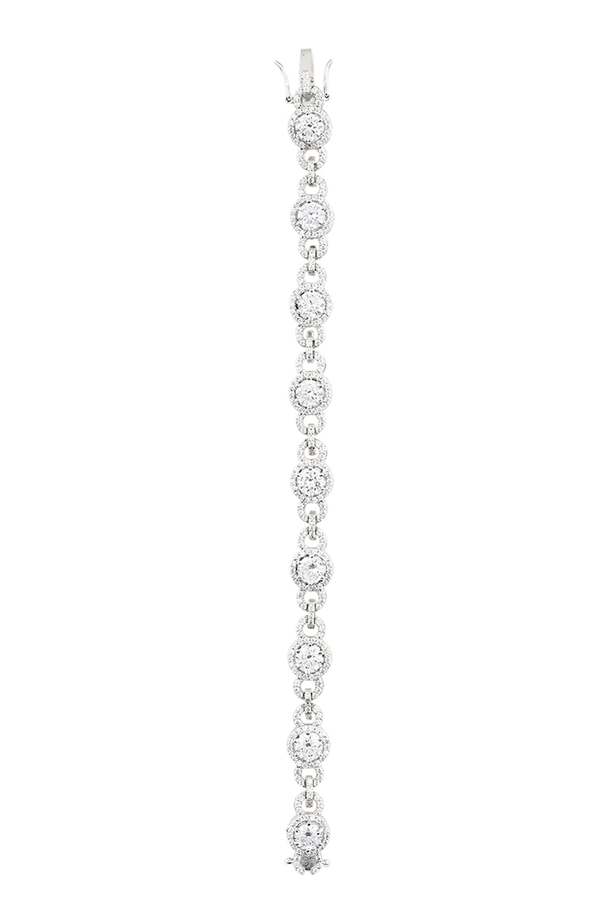 White Finish Cubic Zirconia Bracelet