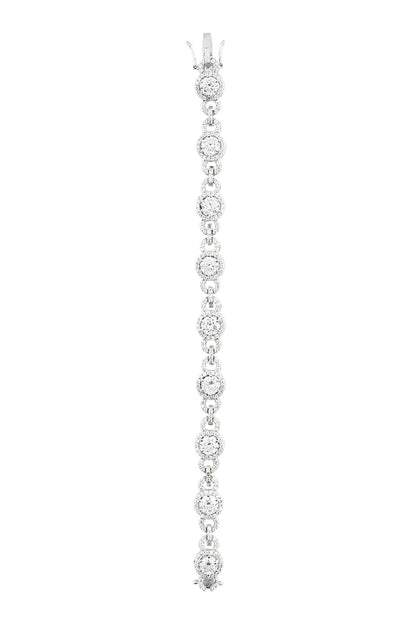 White Finish Cubic Zirconia Bracelet