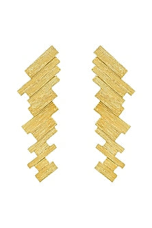 Gold Plated Textured Earrings