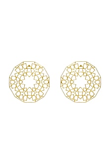 Gold Plated Disc Earrings