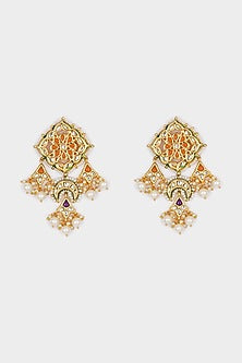 Micro Gold Finish Beaded Earrings