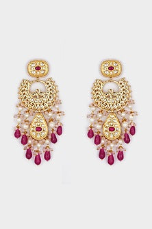Micro Gold Finish Chandelier Earrings