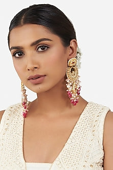 Micro Gold Finish Chandelier Earrings