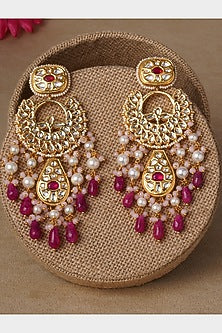 Micro Gold Finish Chandelier Earrings