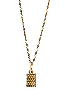 Gold Plated Pendant Necklace In Brass