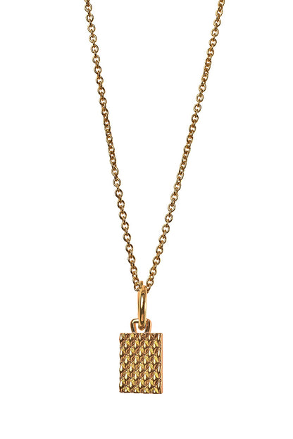 Gold Plated Pendant Necklace In Brass