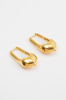 Gold Plated Hoop Earrings In Sterling Silver