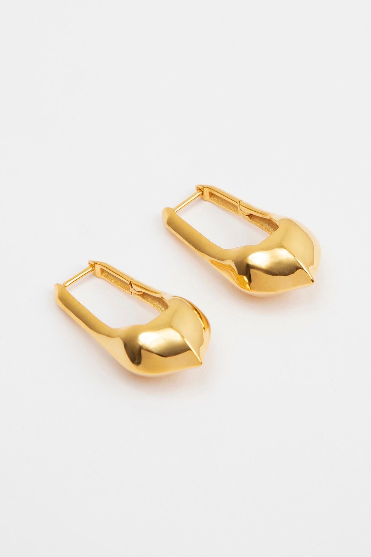 Gold Plated Hoop Earrings In Sterling Silver