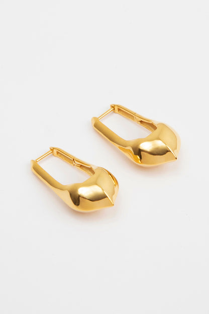 Gold Plated Hoop Earrings In Sterling Silver