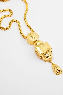 Gold Plated Long Necklace In Sterling Silver