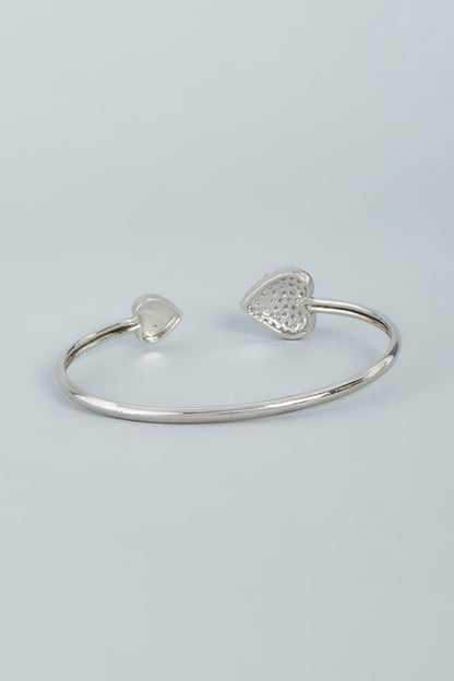 White Finish Swarovski Bangle In Sterling Silver