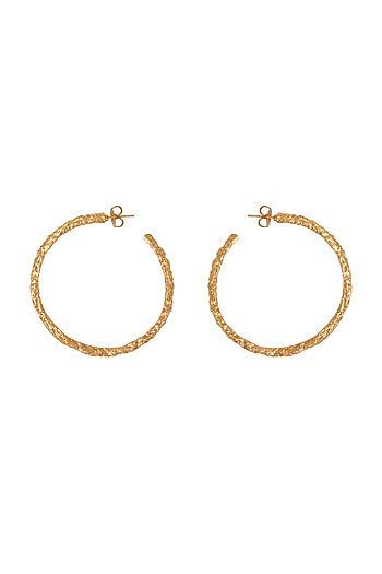 Gold Plated Hoop Handcrafted Earrings