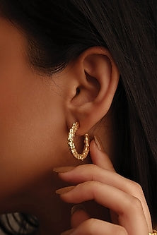 Gold Plated Hoop Handcrafted Earrings