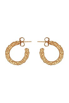 Gold Plated Hoop Handcrafted Earrings