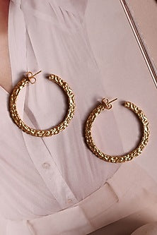 Gold Plated Hoop Handcrafted Earrings