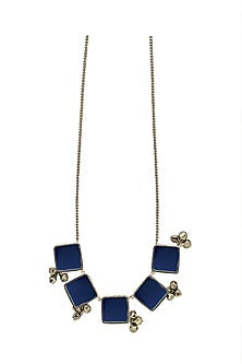 Two Tone Finish Handcrafted Enamel Long Necklace
