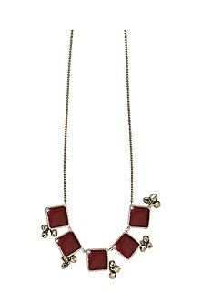 Two Tone Finish Handcrafted Enamel Long Necklace