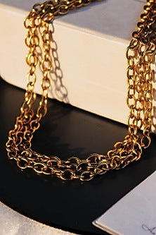 Gold Finish Choker Necklace