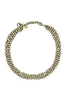 Gold Finish Choker Necklace