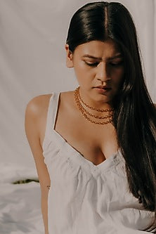 Gold Finish Choker Necklace