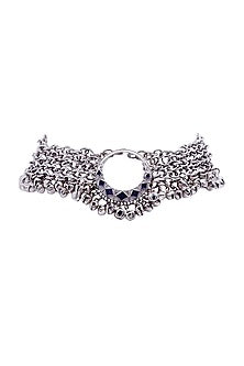 Silver Enamelled Choker Necklace
