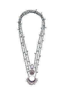 Two-Tone Finish Enamelled Long Necklace