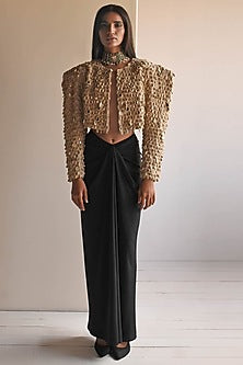 Coconut Net Fringed Jacket Set