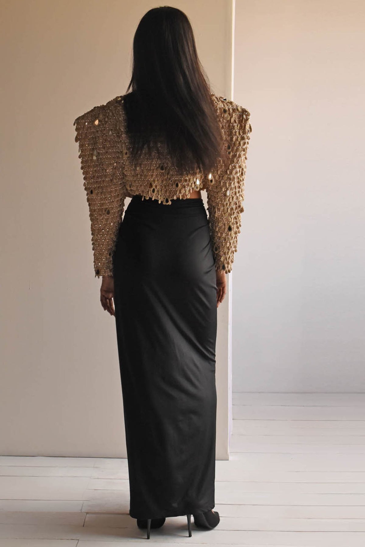 Coconut Net Fringed Jacket Set