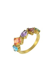 Gold Plated (Water Resistance Premium Plating) Zircon Ring
