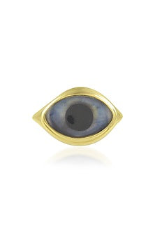 Gold Plated (Water Resistance Premium Plating) Evil Eye Ring